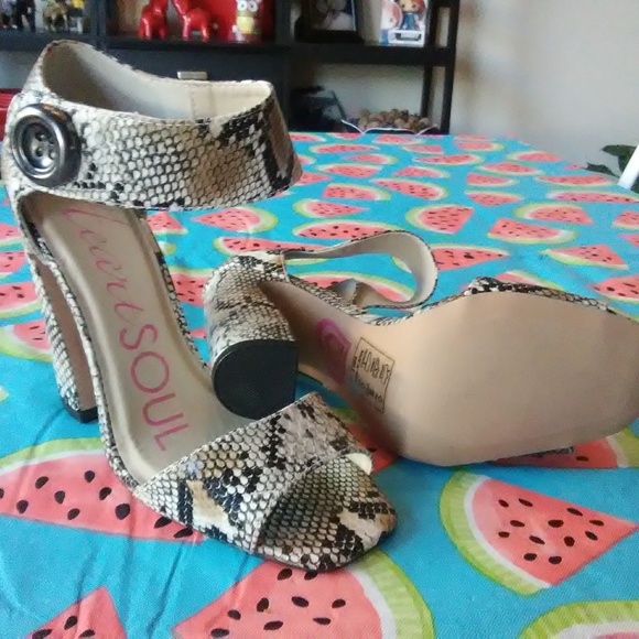 Snake Print Sandals by HeartSoul - Picture 2 of 5
